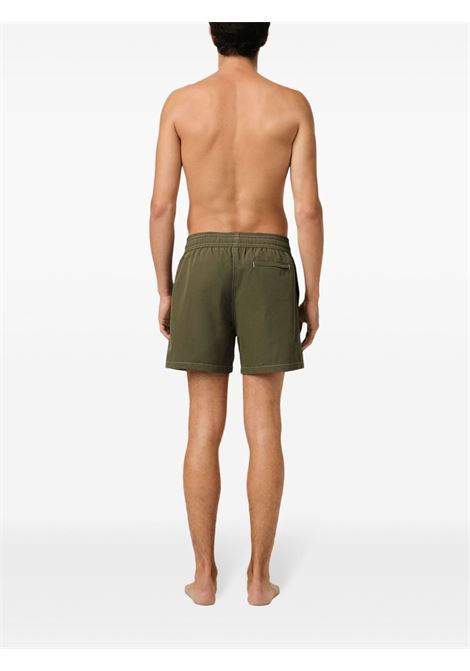 Green contrast-stitching swim shorts Ami paris - men AMI PARIS | HBW006PA0027376